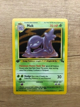 Karta Pokemon Muk fossil first 1 edition 13/62