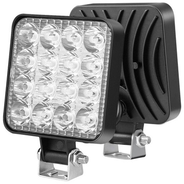 Reflektor Halogen Doświetlacz Samochod. 16LED 48W