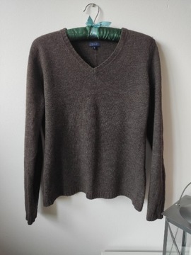 Wełniany sweter damski woolmark blend 