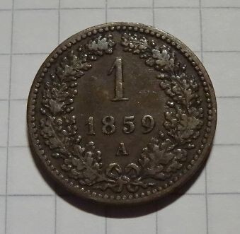 #340 Austria 1 krajcar 1859 A