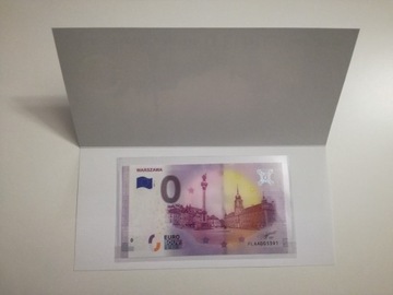 Banknot 0 Euro Warszawa + etui unikat!!!