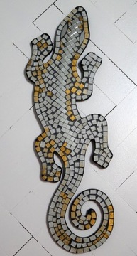 Gekon mozaika lustro jaszczurka do zawieszenia 