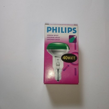 Żarówka Philips NR50 40W E14 zielona