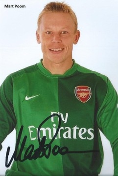 Mart POOM oryginalny autograf! ARSENAL