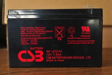 Akumulator CSB 12V 7,2 Ah GP 1272 F2