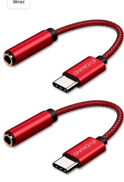  EVOMIND Adapter gniazda USB typu C na 3,5 mm [2 x