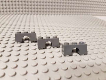 LEGO łuk ciemny (bluish) szary castle 4490 1x