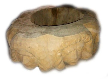 Pień z Głowami -Lite Drewno (barek-stolik)HANDMADE