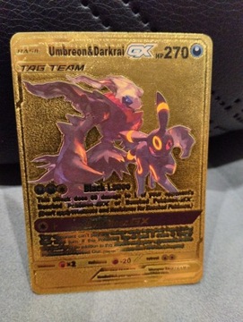 Złota karta Pokemon Umbreon & Darkrai