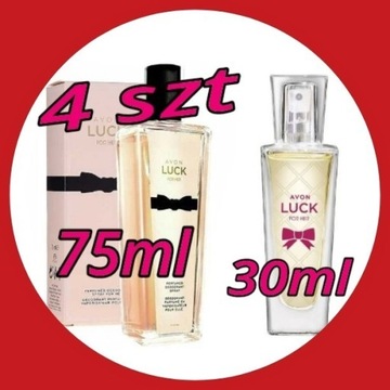 AVON LUCK DLA NIEJ 30ml i 4szt po 75ml. UNIKAT