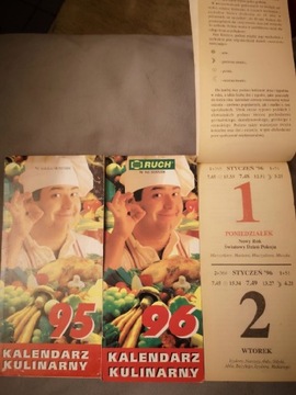 ORYGINALNA KARTKA Z KALENDARZA.  1995 /96.