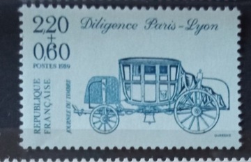 Znaczki **Francja 1989r Mi 2709A Wóz konny 