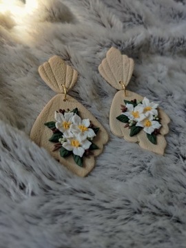 Kolczyki handmade z kwiatami