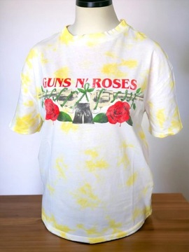 Biała koszulka z nadrukiem Guns N' Roses S