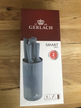 Gerlach zestaw noży w bloku Smart Grey