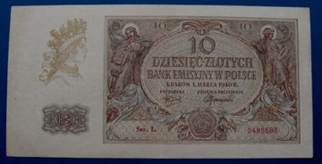 2szt:10zł 1940r, 50 zł1941r.  b. ładne z obiegu