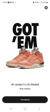 Nike Jordan 5 Dj Khaled Crimson Bliss EU42.5 US9