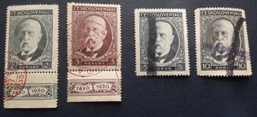 Znaczki Czechosłowacja 1930 kasowane