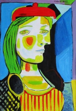 Pablo Picasso, Dziewczyna w berecie, 21x29,7 cm.