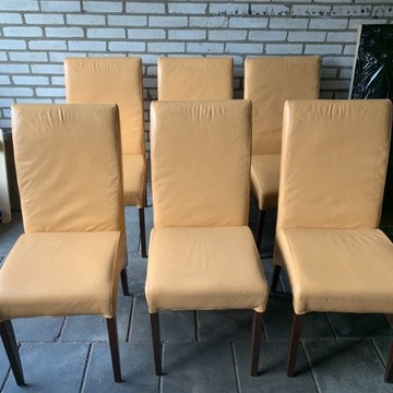 Skórzane krzesła do jadalni (6 sztuk) 