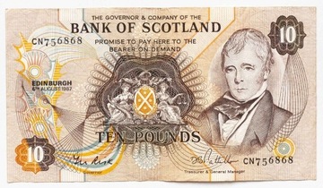 Wielka Brytania - Szkocja 10 funtów 1987 P.113