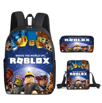 Plecak Torba Piórnik gra motyw ROBLOX zestaw 3w1 