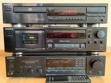 Sony STR-AV310, TC-K470, CDP-291, Canton Fonum 250