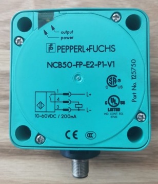 Czujnik Pepperl+Fuchs NCB50-FP-E2-P1-V1 z ramką