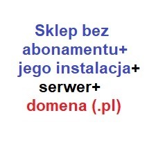 Sklep bez abonamentu+ serwer + instalacja + domena