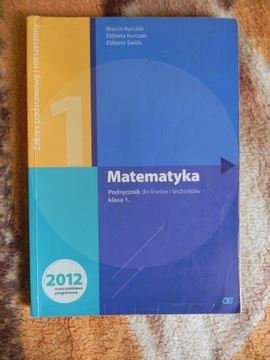 Matematyka 1 podręcznik, zakres P+R, KURCZAB