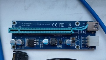 Riser PCI-E 1x-16x USB 3.0 ver 009s 6-PIN LED KB22