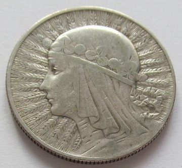 5 złotych Głowa Kobiety 1932 r. (4) Ag oryginał