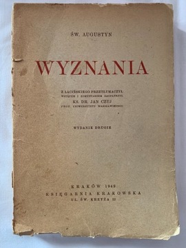 Św. Augustyn - "Wyznania" Wydanie z roku 1949