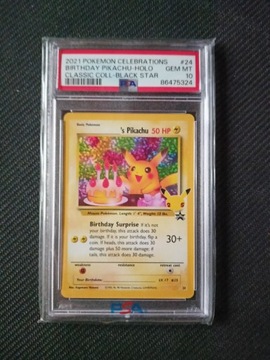 Psa 10 pikachu birthday holo Celebrations pokemon