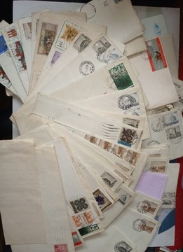 Stare listy w kopertach że znaczkami lata 60-70