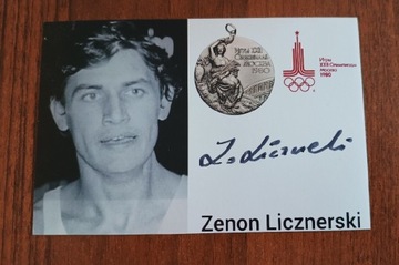 Zenon Licznerski autograf, medalista olimpijski 