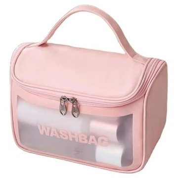 Kosmetyczka rozkładana WASHBAG kuferek różowy