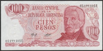 Argentyna 100 pesos 1976/78 - stan bankowy UNC