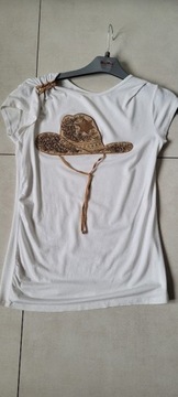 bawełniany t-shirt z kapeluszem 34/36