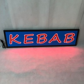 Szyld diodowy KEBAB 120x30 cm LED zewnętrzny