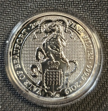 Moneta Bestie Królowej Yale of Beaufort 2019 2 Oz