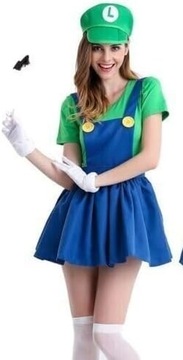Kobiecy strój Luigi ze świata Mario Bros
