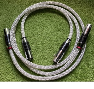 Kabel XLR, srebrzona plecionka, 1metr