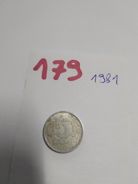 Moneta Niemcy - NRD 5 fenigów 1976-1990