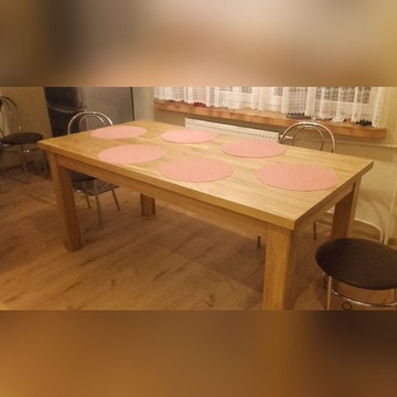 Stół drewniany do jadalni kuchenny solidny masywny