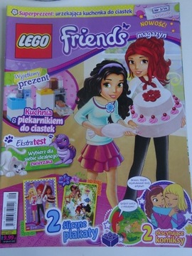 Lego Friends magazyn 3/2014 + klocki kuchnia