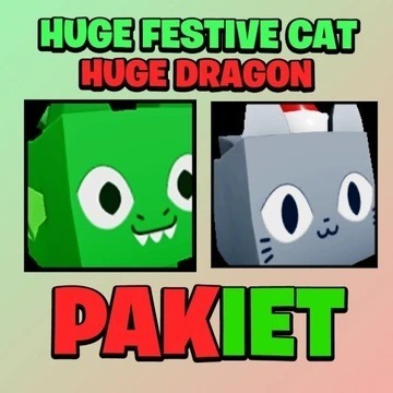 Huge dragon + huge festive Pet Simulator 99