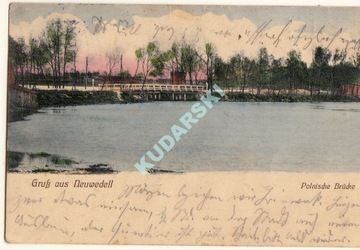 DRAWNO Gruss Neuwedell Choszczno, Polski most 1909