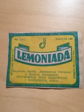 Etykieta lemoniada Rejonowa Spółdzielnia Krosno Od