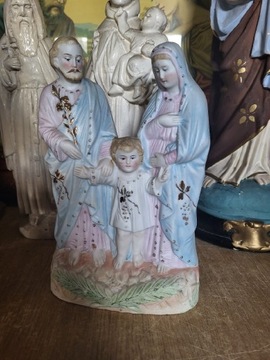 Biskwit Święta Rodzina figurka z porcelany 